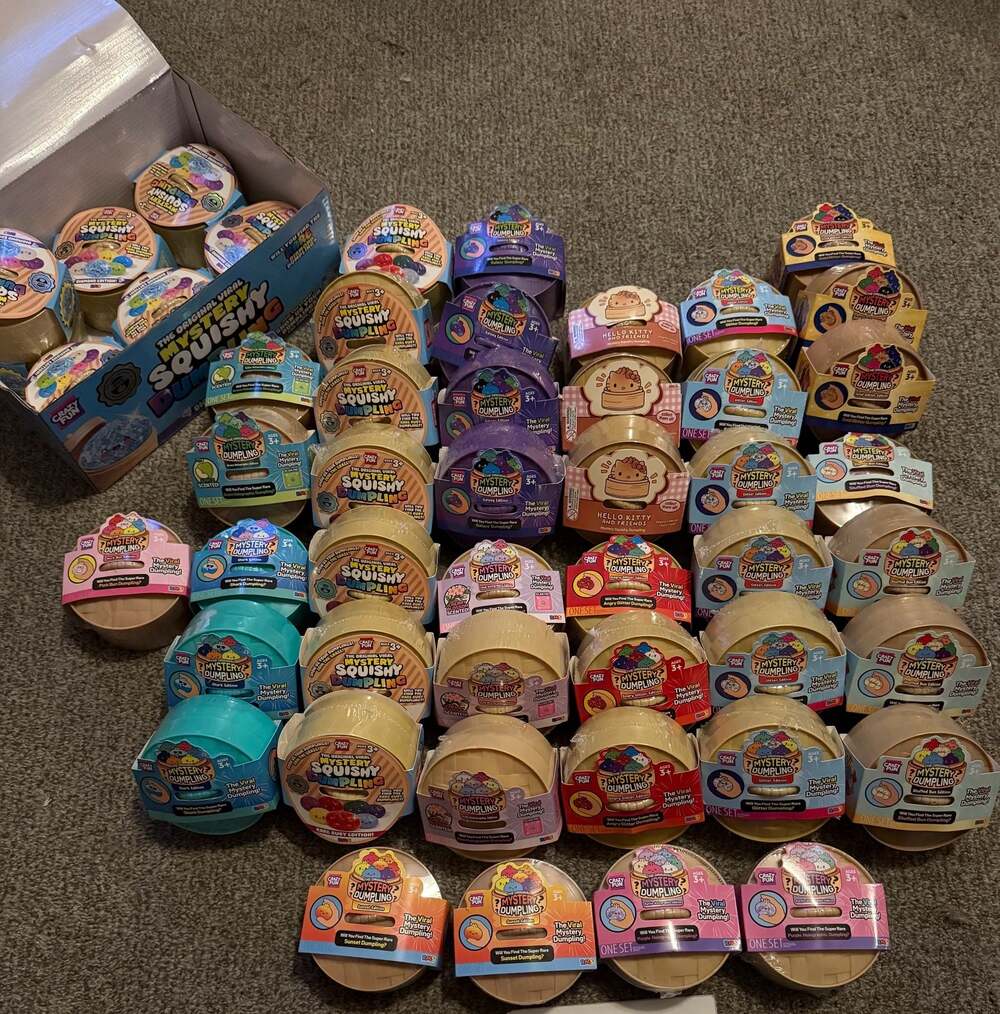 Crazy Fun The Original Viral Mystery Dumpling Squishy Toy Selection lot of 50 du